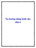 Xu hướng dùng kính cho nhà ở pdf