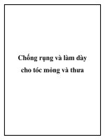 Chống rụng và làm dày cho tóc mỏng và thưa pot