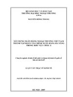 Xây dựng ngân hàng ngoại thương Việt Nam thành tập đoàn tài chính ngân hàng đa năng trong khu vực Châu Á