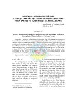 NGHIÊN CỨU ÁP DỤNG CÁC GIẢI PHÁP KỸ THUẬT CANH TÁC ĐẬU TƯƠNG HIỆU QUẢ VÀ BỀN VỮNG TRÊN ĐẤT DỐC TẠI HUYỆN THẠCH AN, TỈNH CAO BẰNG potx