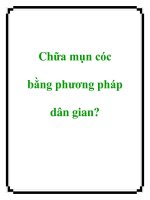 Chữa mụn cóc bằng phương pháp dân gian? pptx
