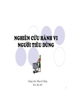 Bài giảng nghiên cứu hành vi người tiêu dùng
