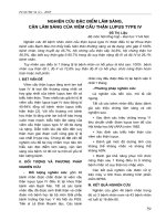 Nghiên cứu đặc điểm lâm sàng, cận lâm sàng của viêm cầu thận Lupus Type IV potx