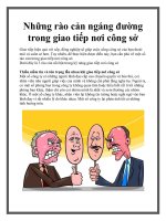 Những rào cản ngáng đường trong giao tiếp nơi công sở pptx