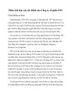 Phân tích báo cáo tài chính của công ty cổ phần FPT năm 2011, 2012