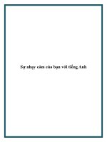 Sự nhạy cảm của bạn với tiếng Anh. pptx