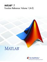 mathworks documentation - matlab v7 function references