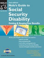 guide to social security disability, getting and keeping your benefits 2nd (2003)