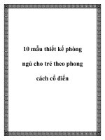 10 mẫu thiết kế phòng ngủ cho trẻ theo phong cách cổ điển pot