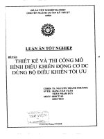 Thiết kế và thi công mô hình điều khiển động cơ DC dùng bộ điều khiển tối ưu
