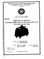 Thiết kế và chế tạo mô hình thiết bị tạo áp suất nước cắt vật liệu dạng tấm