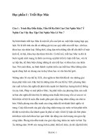 HỌC PHẦN 1 TRIẾT HỌC MÁC