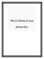 Bài trí phòng ăn hợp phong thủy pot