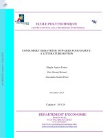 CONSUMERS’ BEHAVIOUR TOWARDS FOOD SAFETY: A LITTERATURE REVIEW