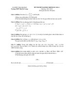 Đề thi thử ĐH, CĐ lần 1 - năm 2014 môn Toán khối B THPT Hà Bà Trưng Thừa Thiên Huế