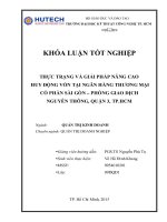 thực trạng và giải pháp nâng cao công tác huy động vốn tại ngân hàng thương mại cổ phần sài gòn - phòng giao dịch nguyễn thông, quận 3, thành phố hồ chí minh