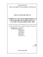 Đề tài : Nghiên cứu xây dựng định hướng cơ cấu hàng hóa xuất khẩu chủ lực của việt nam giai đoạn 2010 2015