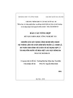 Nghiên cứu công nghệ điều hành liên hồ chứa đảm bảo ngăn lũ, chậm lũ, an toàn vận hành hồ chứa và sử dụng hợp lý tài nguyên nước về mùa kiệt lưu vực sông ba