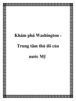Khám phá Washington Trung tâm thủ đô của nước Mỹ pptx