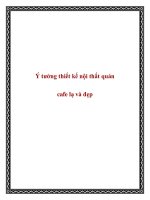 Ý tưởng thiết kế nội thất quán cafe lạ và đẹp pot