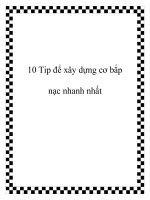 10 Tip để xây dựng cơ bắp nạc nhanh nhất pptx
