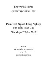 Phân Tích Ngành Công Nghiệp Bán Dẫn Toàn Cầu Giai đoạn 2000 – 2012