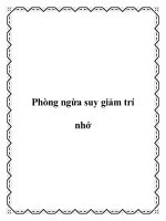 Phòng ngừa suy giảm trí nhớ pptx