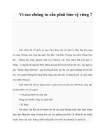 Vì sao chúng ta cần phải bào vệ rừng ? docx