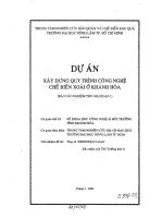 Xây dựng quy trình công nghệ chế biến xoài ở Khánh Hòa ppt