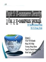 tiểu luận an ninh bảo mật trong thương mại điện tử