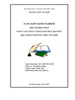 skkk một số biện pháp nâng cao chất lượng giáo dục đạo đức học sinh