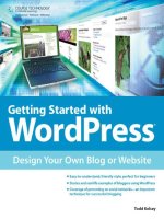 course technology getting started with wordpress, design your own blog or website