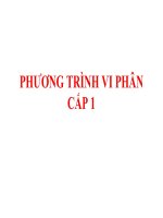 bài giảng phương trình vi phân cấp 1