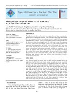 ĐÁNH GIÁ ĐẠM TRONG HỆ THỐNG XỬ LÝ NƯỚC THẢI AO NUÔI CÁ TRA THÂM CANH pdf