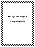 Nhà đẹp nhờ bố cục & trang trí nội thất doc