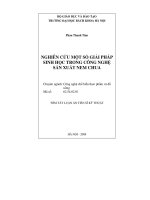 Nghiên cứu một số giải pháp sinh học trong công nghệ sản xuất nem chua