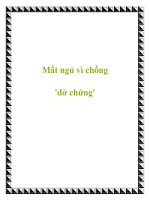 Mất ngủ vì chồng ''''dở chứng'''' ppt
