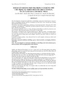 KHẢO SÁT KHÁNG THỂ THỤ ĐỘNG VÀ KHÁNG THỂ CHỦ ĐỘNG TỰ NHIÊN ĐỐI VỚI VIRUS CÚM H5N1 Ở CÁC LOÀI GIA CẦM KHÁC NHAU potx