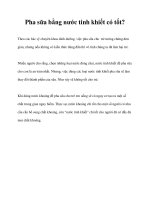 Pha sữa bằng nước tinh khiết có tốt? pdf