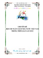 Bội chi ngân sách nhà nước Việt Nam trong thời gian gần đây