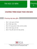 TIN HỌC CƠ BẢN: Chương 3 potx