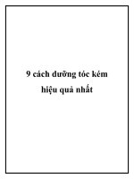 9 cách dưỡng tóc kém hiệu quả nhất ppt