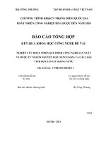 Nghiên cứu hoàn thiện quy trình công nghệ sản xuất tá dược từ nguồn nguyên liệu xenluloza và các loại tinh bột sắn có trong nước