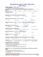 ĐỀ KIỂM TRA CHẤT LƯỢNG HỌC KÌ II MÔN TOÁN LỚP 7 ĐỀ 9 pot