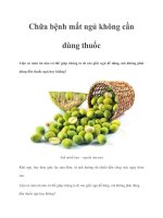 Chữa bệnh mất ngủ không cần dùng thuốc docx