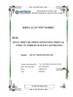 Hoàn thiện hệ thống kênh phân phối tại công ty TNHH DV-KT&TM Tam Phương