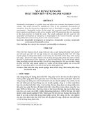 XÂY DỰNG THANG DO PHÁT TRIỂN BỀN VỮNG DOANH NGHIỆP pptx