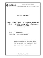 thiết kế hệ thống xử lý nước thải cho công ty thuốc lá sài gòn, công suất 750m3 ngày đêm