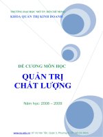 QUẢN TRỊ CHẤT LƯỢNG