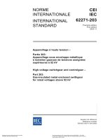 IEC 62271 203 high voltage switchgear and controlgear   gas insulated metal enclosed swithgear